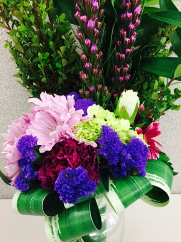 purple color flowers, bold flowers, modern