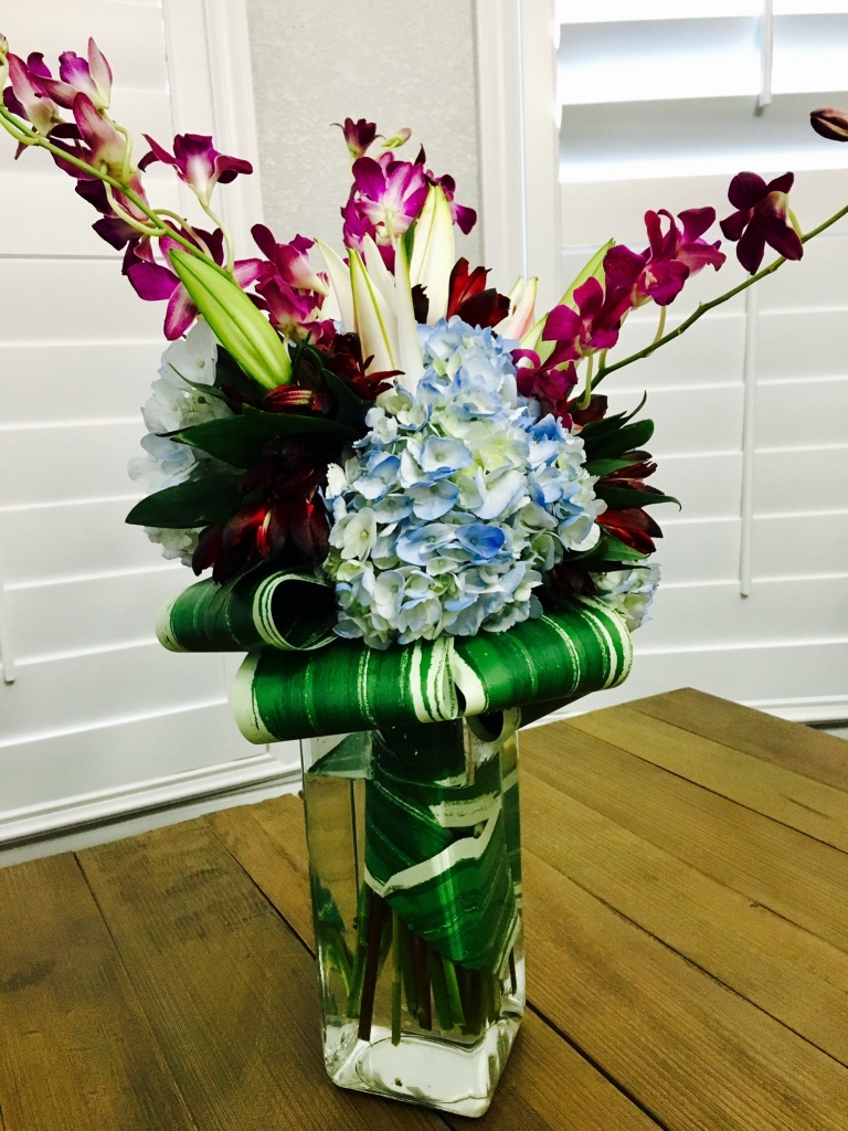 Bold Mother's Day arrangement, modern flowers