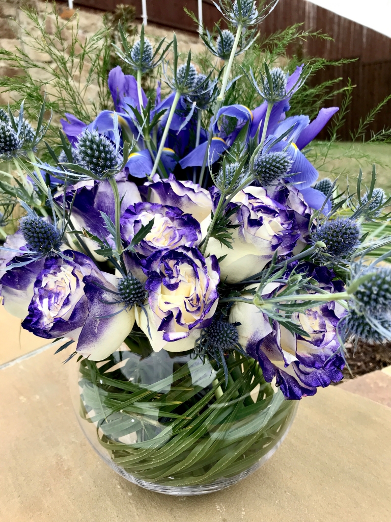 Purple color, flower arrangement