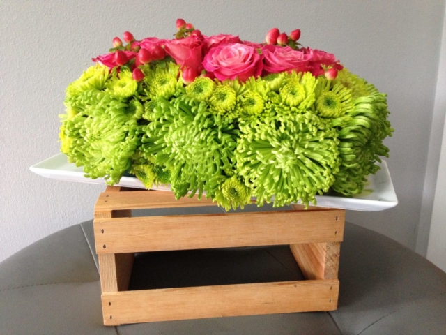 breast cancer awareness, hot pink flowers, modern, contempoary