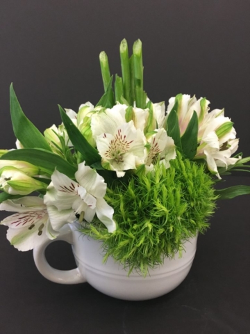 Administrative day, flowers, monochromatic, modern