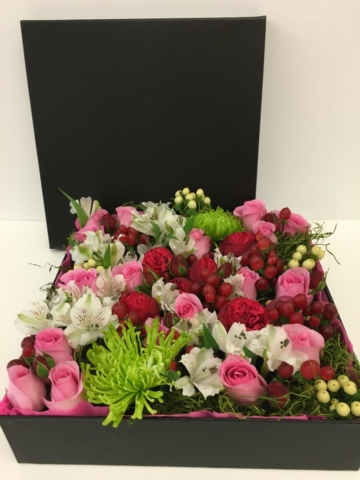 flowers in a box, roses, modern, contemporary