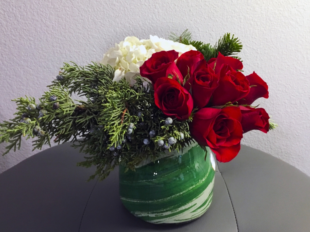 Holiday Florals, Christmas flowers, modern flowers