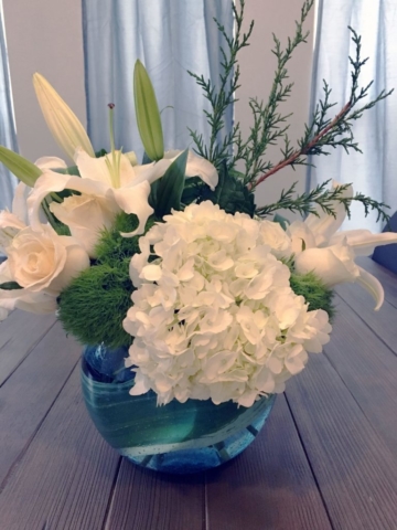 white, blue, flowers, baby boy
