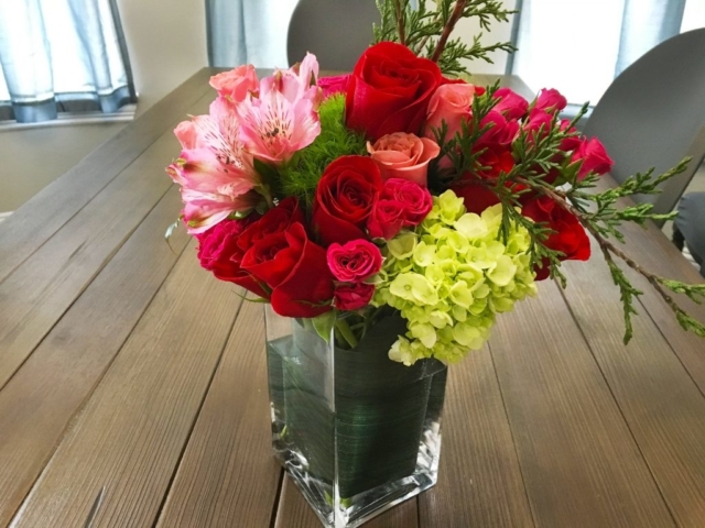 Pink/Red Winter Rustic Florals