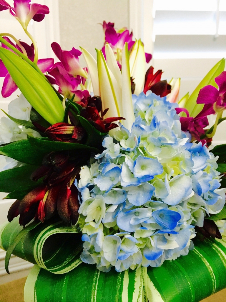 Bold Mother's Day arrangement, modern flowers