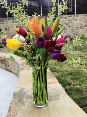 Easter Tulips flower arrangement