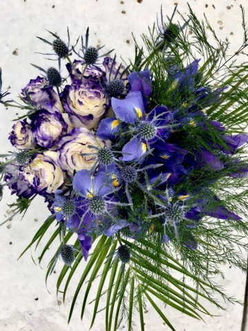 Purple color, flower arrangement