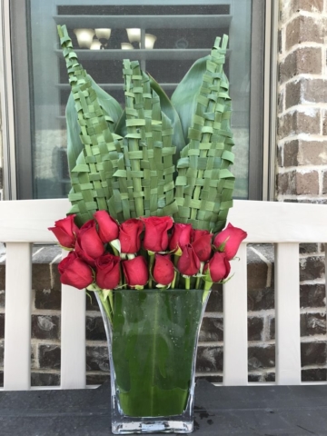 Leaf Braiding, roses, flowers