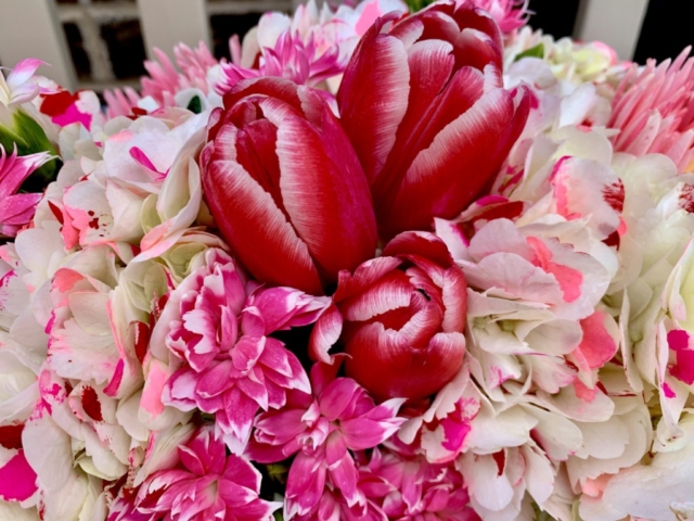 Rustic Pink Farmhouse, flowers, country, southern charm